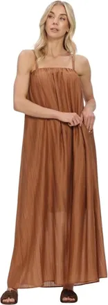 Co'Couture Kleedjes, Dames, Bruin, XL, Reggiecc Strap Dress