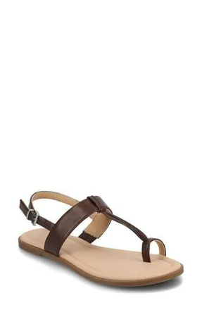 Journee Collection Gerra Toe Loop Sandal in Brown at Nordstrom Rack, Size 9.5