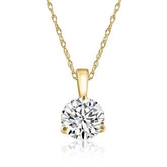 Pompeii3 1/5 ct Solitaire Lab Grown Diamond Pendant available in 14K and Platinum