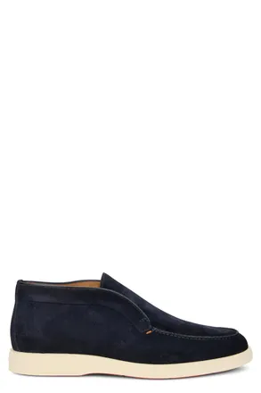 Santoni Suede Slip-On Loafer - Blue