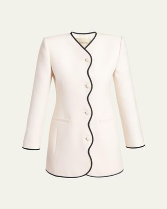 Valentino Garavani Wave Trim Minidress