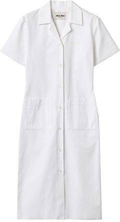 Miu Miu White poplin shirt dress