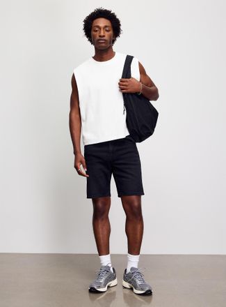 Only & Sons Mens Ochre topstitch indigo jean Bermuda Shorts