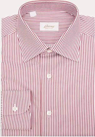 Brioni Mens Cotton Bengal Stripe Dress Shirt