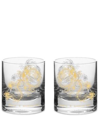 Shanghai Tang Dragon two-piece whiskey glass set - unisex - glass - OS - Gold
