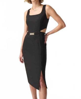 Joseph Ribkoff Lux Twill Sheath Dress In Black
