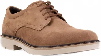 Ecco Mens Metro London Derby Shoes In Camel