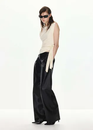 Mango Top asimmetrico fiocco grezzo - Donna - XS - MANGO