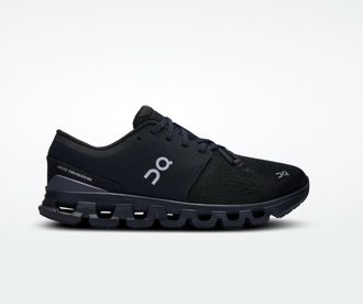On Womens Cloud X 4 Running Shoes In Black Eclipse