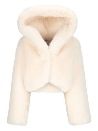 Giuseppe Di Morabito hooded faux-fur jacket - White