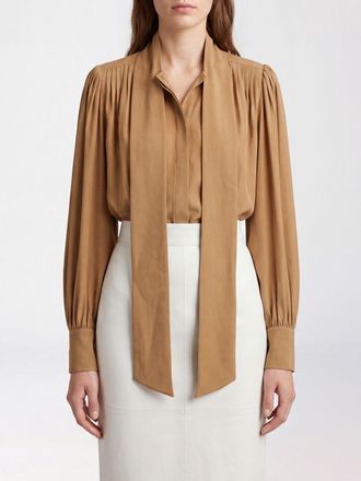 Khaite Camicia in pura seta con collo a fusciacca e maniche lunghe