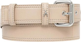 Patrizia Pepe Leren Riem - Dames - Riemen - Beige - XS - Leer - Accessoires