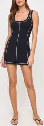 L*Space Highline Cover-Up Minidress in Black at Nordstrom Rack, Size X-Large