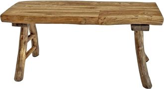NATYAL Banco de madera de teca recuperada 120cm