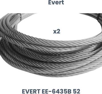 OEM Repuesto Evert: Juego De 2 Cables De Acero Para El Elevador De Cuatro Postes Evert 6435b 52