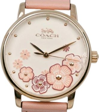 Coach Pre-owned Polshorloge - Dames - Vintage Horloges - Roze - ONE Size - Leer - Vintage