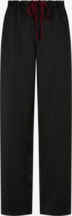 Serena Bute Satin Stripe Utility Jogger - Black