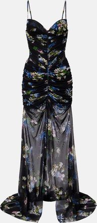 Blumarine Abito lungo con ruches