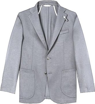 Baldessarini Grijze Melange Blazer met Reverskraag voor Heren - Heren - Blazers - Grijs - M - Polyester - Jassen
