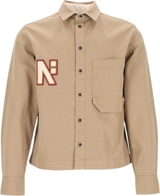 Nine In The Morning Jonas Overshirt - Heren - Casual Overhemden - Beige - L - Katoen - Overhemden