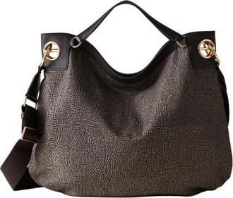 Borbonese Tassen, Dames, Bruin, ONE Size, Leer, London Large Hobo Bag