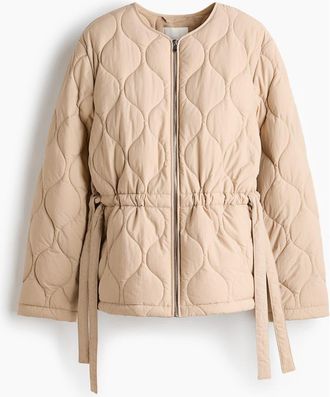 H&M Thermolite Quilted Jacket in Light Beige at Nordstrom, Size Xx-Large