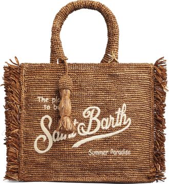 MC2 Saint Barth Fringed Raffia Handbag with Decorative Tassel