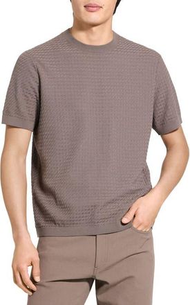 Theory Damian Tactile Crewneck T-Shirt in Morel at Nordstrom, Size Xx-Large