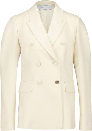 Gabriela Hearst Blazer doppiopetto in seta - Bianco
