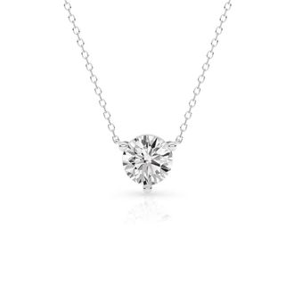Grown Brilliance 14KT White Gold 2.00 Carat Lab Grown Diamond Pendant Necklace for Women