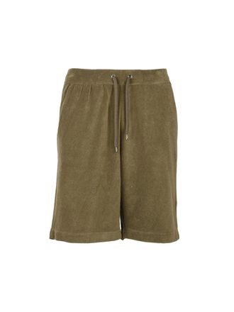 Herno Military Green Terry Cloth Cotton Polyester Shorts