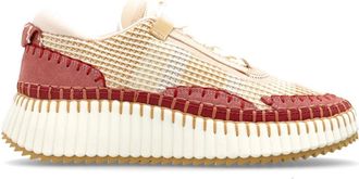 Chlo&eacute; Schoenen, Dames, Beige, 41 EU, Leer, Nama Sneakers