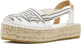 Toni Pons Rio-cc Womens Wedge Shoes Cru/Negre : EU 41 (US Womens 9.5-10) M