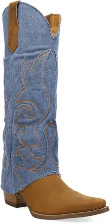 Dingo Knee High Western Boot in Brown/blue at Nordstrom, Size 7.5