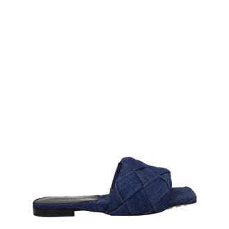 Bottega Veneta Lido Damess Slippers en klompen Blauw/denimstof