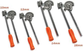 Trade Shop Trade Shop - Set 4 Piegatubo Piegatubi Curvatubi Manuale In Acciaio Per Tubi 10 12 14 16mm