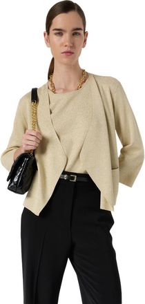 Gerard Darel Lavina 3/4 Sleeve Open Front Cardigan in Mustard at Nordstrom, Size Medium