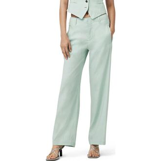 Rag & Bone Dylan Crop Linen Blend Trousers in Mint at Nordstrom Rack, Size 14