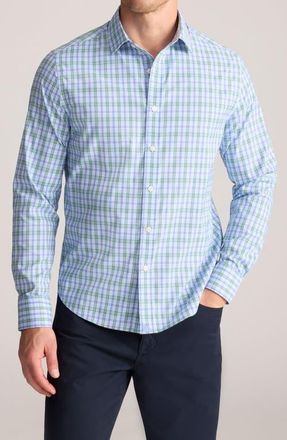 UNTUCKit Plaid Performance Button-Up Shirt in Blue at Nordstrom, Size X-Large