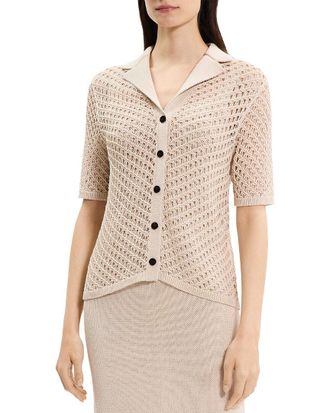 Theory Knit Camp Shirt