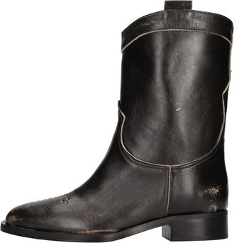 NCUB Cuccu 249 Texasfango Leren Texaanse Enkellaarsjes - Dames - Cowboylaarzen - Bruin - 36 EU - Leer - Schoenen