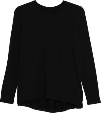 Majestic Filatures T-shirt met ronde hals - Zwart