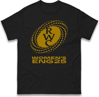 Generic RWC England Rugby 2025 T-Shirt - England Rugby Fan Tee - Men Women Kids Sports Gift Shirt - Union Girls Fandom Unisex Top (Black, 4XL)