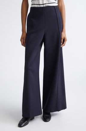 Max Mara Jersey Wide Leg Pants in Ultramarine at Nordstrom, Size X-Small