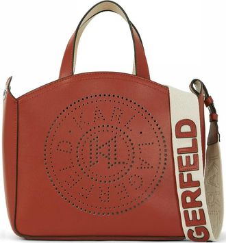 Karl Lagerfeld Borsa tote piccola in pelle - Marrone