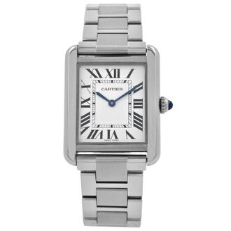 Cartier Pre-owned Cartier Tank Solo Silver Opalined Dial Ladies Watch W5200013