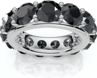 Pompeii3 13Ct Black Diamond Eternity Ring 10k Gold Lab Grown