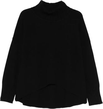 Liviana Conti Carlotta trui met hoge hals - Zwart