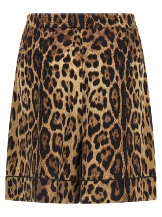 Dolce & Gabbana Womens Brown Silk Bermuda Shorts