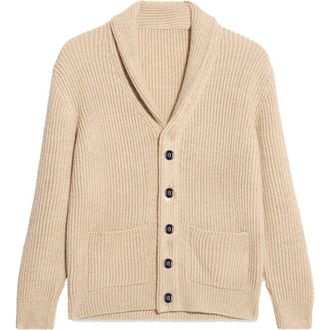Fortela Alpaca Shawl Collar Cardigan in Camel at Nordstrom, Size Medium Eu